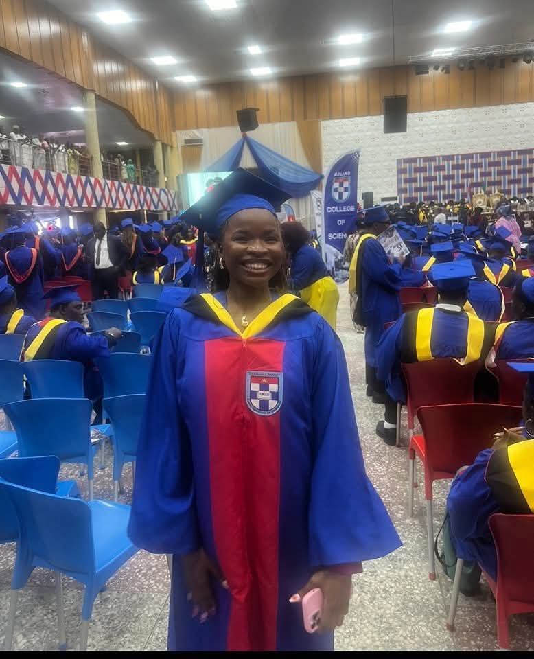 Fridous Bakare graduate with First Class.