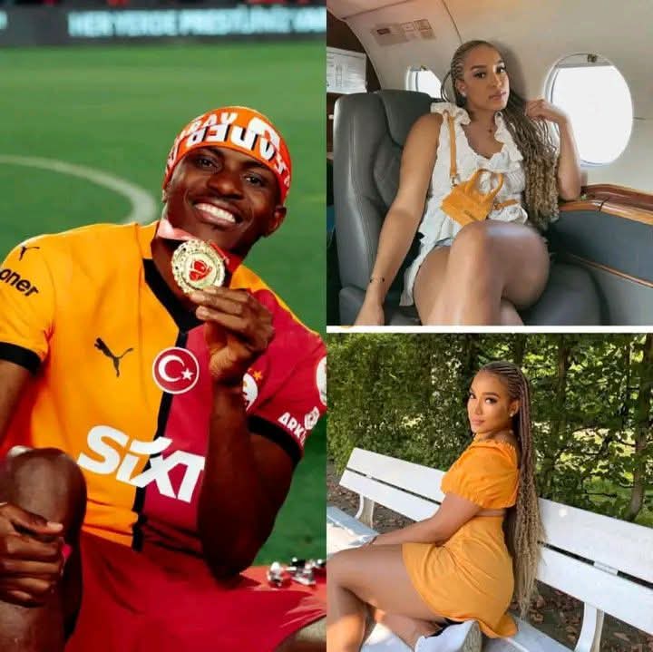 Reactions as Footballer,  Victor Osimhen shares picture of his girlfriend. 