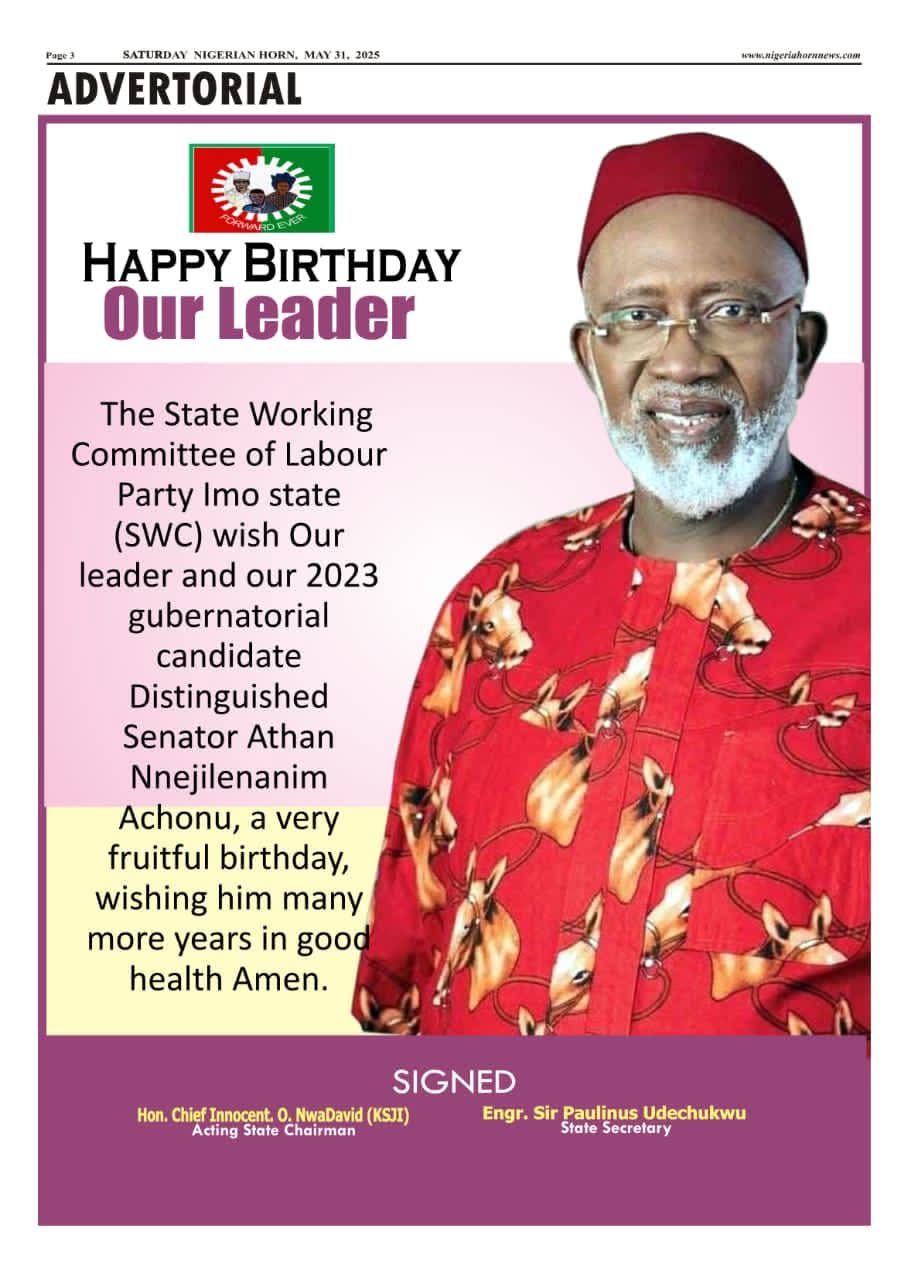 Senator Athan Achonu celebrates his Birthday. 