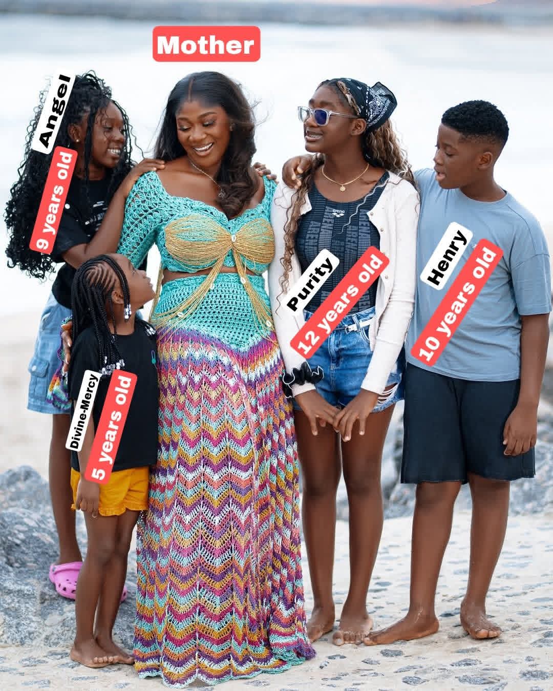 Caption this photo of Actress Mercy Johnson and family. 
