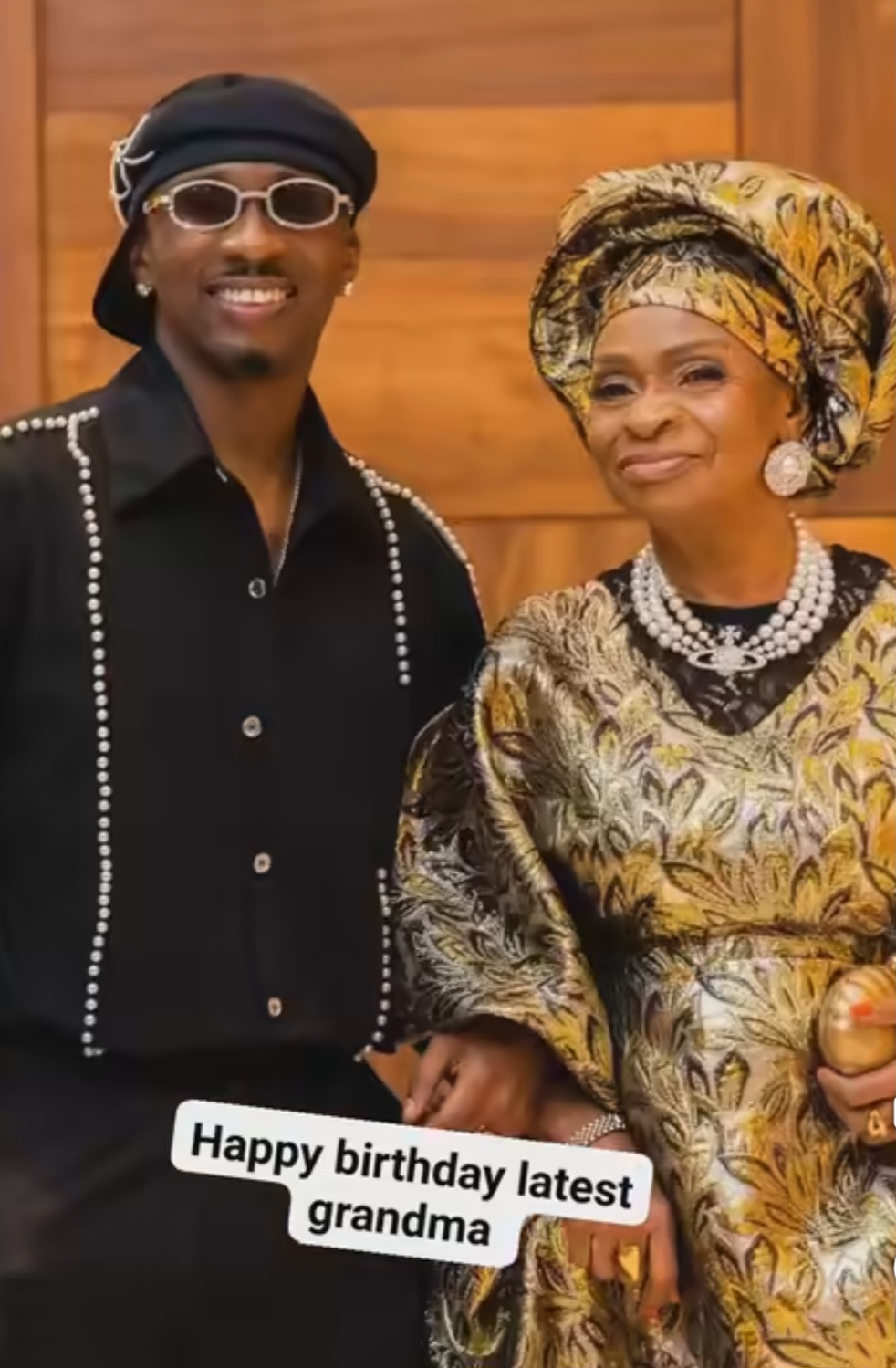 Singer, Jux celebrates his mum on her birthday. 