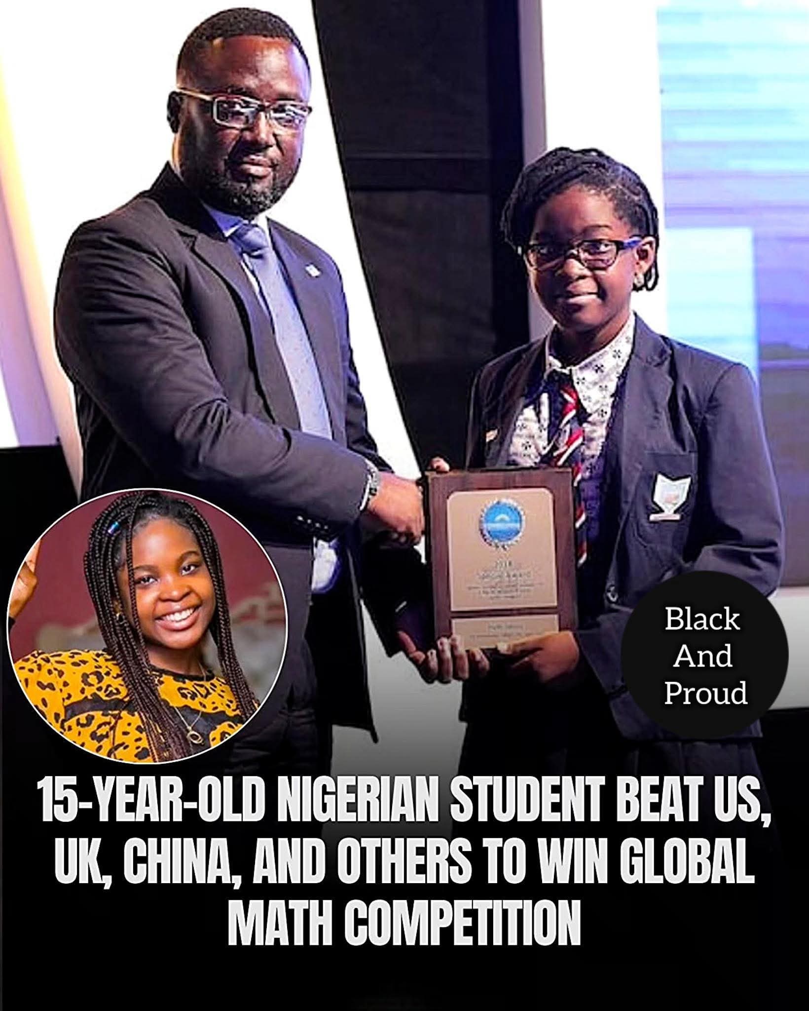 Jubilation as Nigerian Teenager wins Mathematics Competition. 