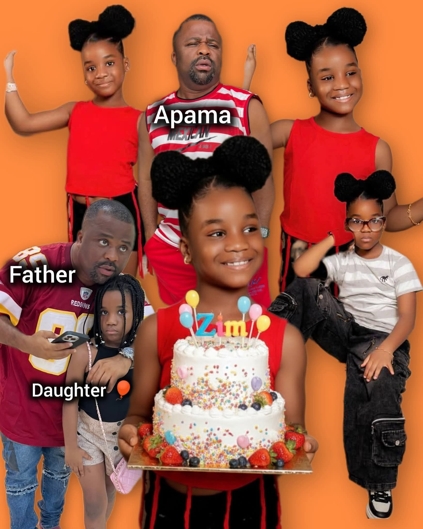 Nigerian Actor Apama celebrates his daughter’s birthday. 