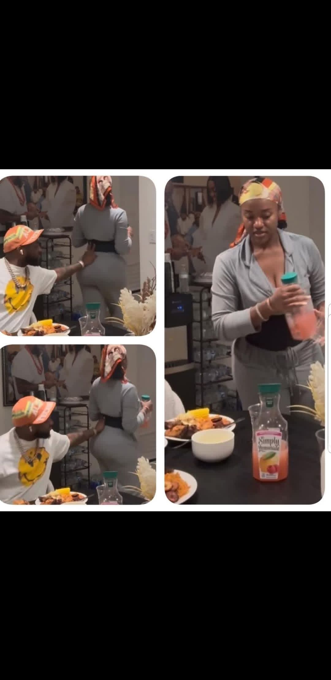 Caption this moment of excitement between Davido and wife, Chioma Adeleke. 