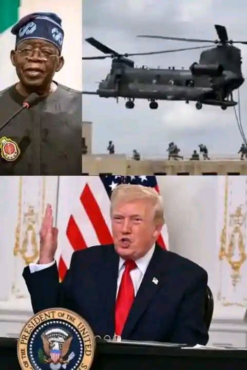 Breaking: Donald Trump could capture Tinubu. 