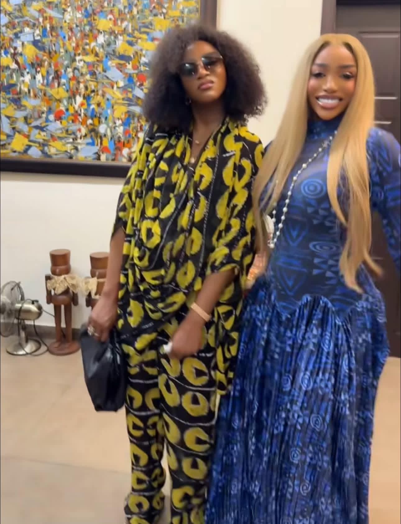 What is Actress Genevieve Nnaji doing with Chioma Good hair.