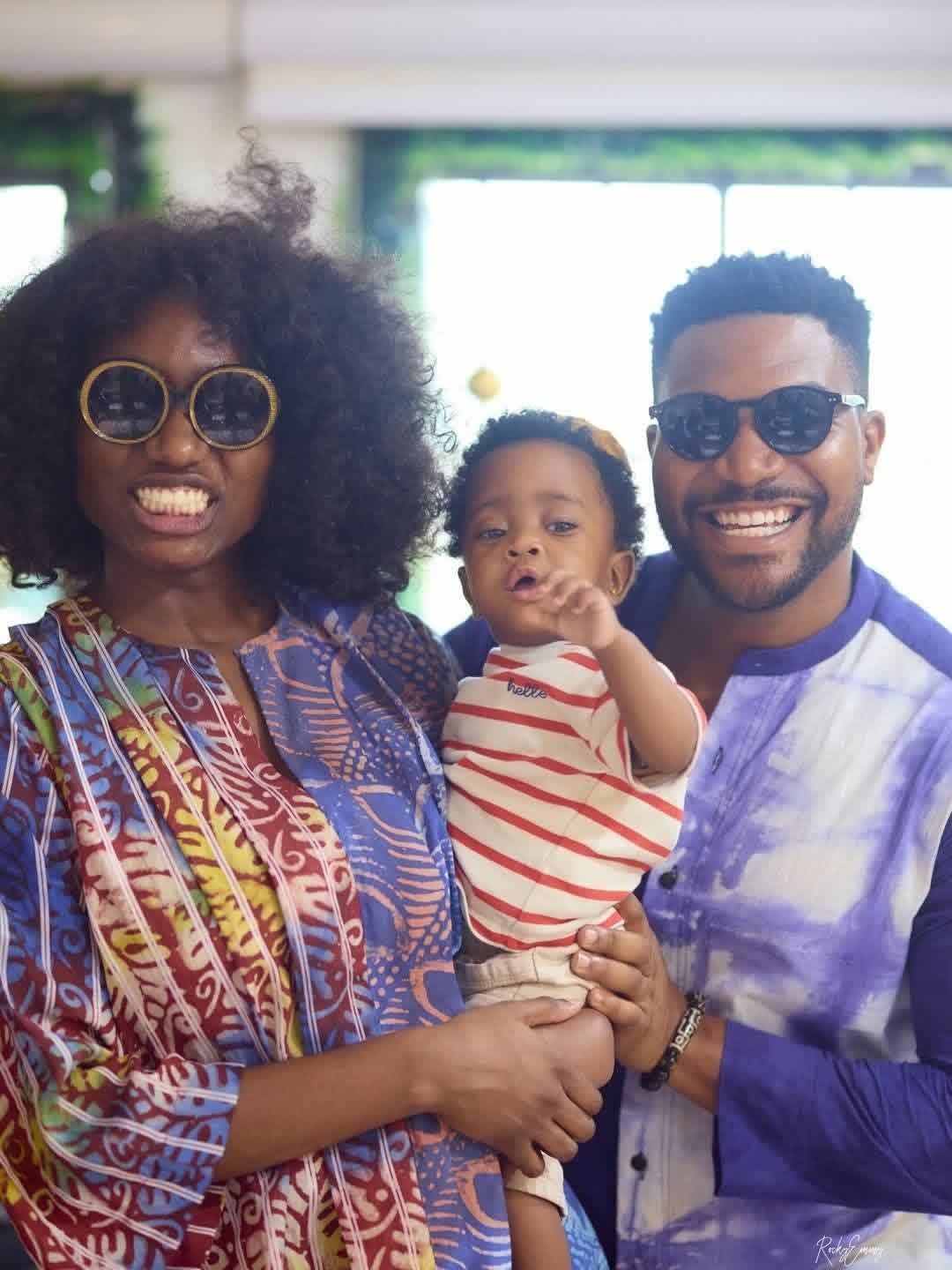 Actor Kunle and wife celebrates their daughter. 