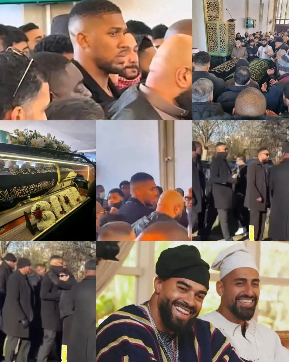 Sad: Nigerian Boxer,  Anthony Joshua bids farewell to his best friends. 