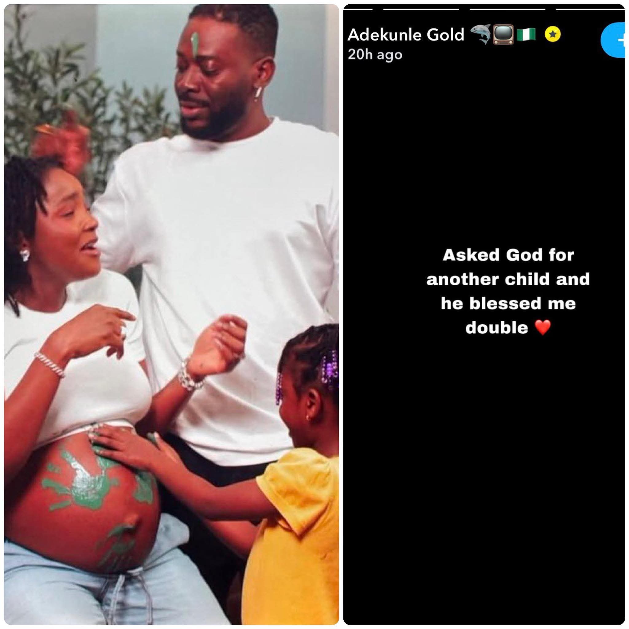Congratulations to  singer Adeleke Gold and wife Simi