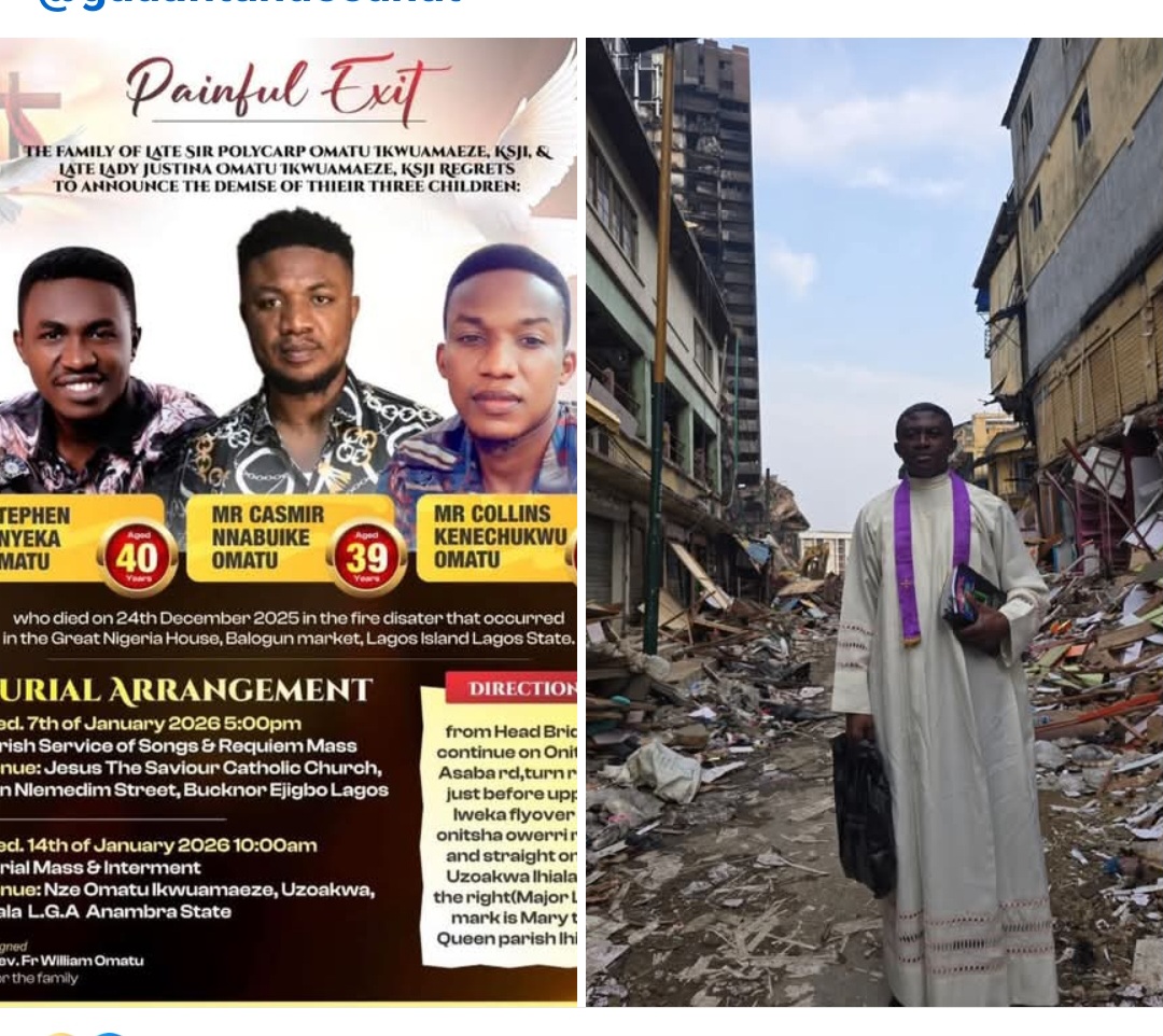 Lagos Fire innocent: The only  surviving brother the late three siblings cries out.