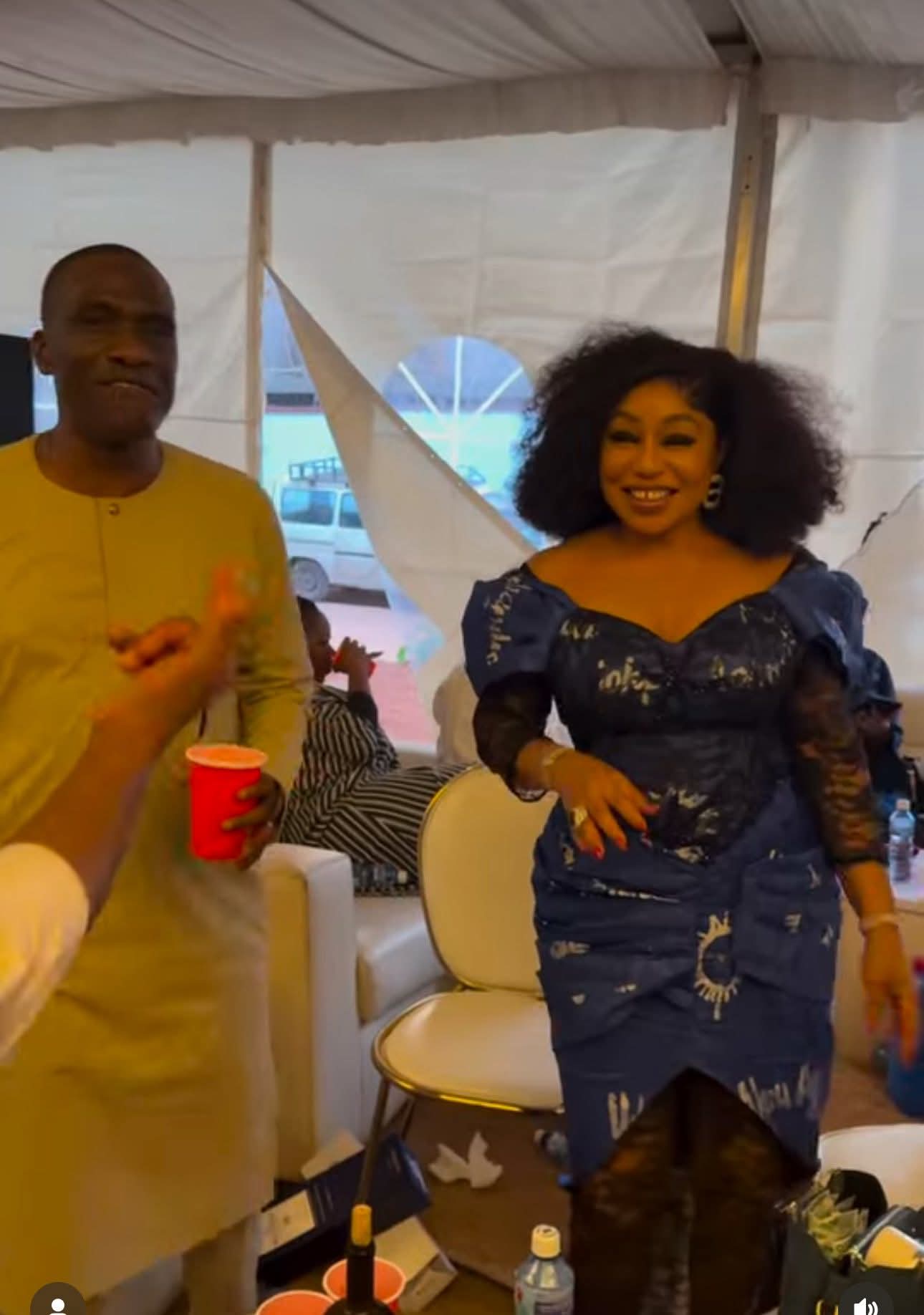 Where is Actress Rita Dominic and her husband?