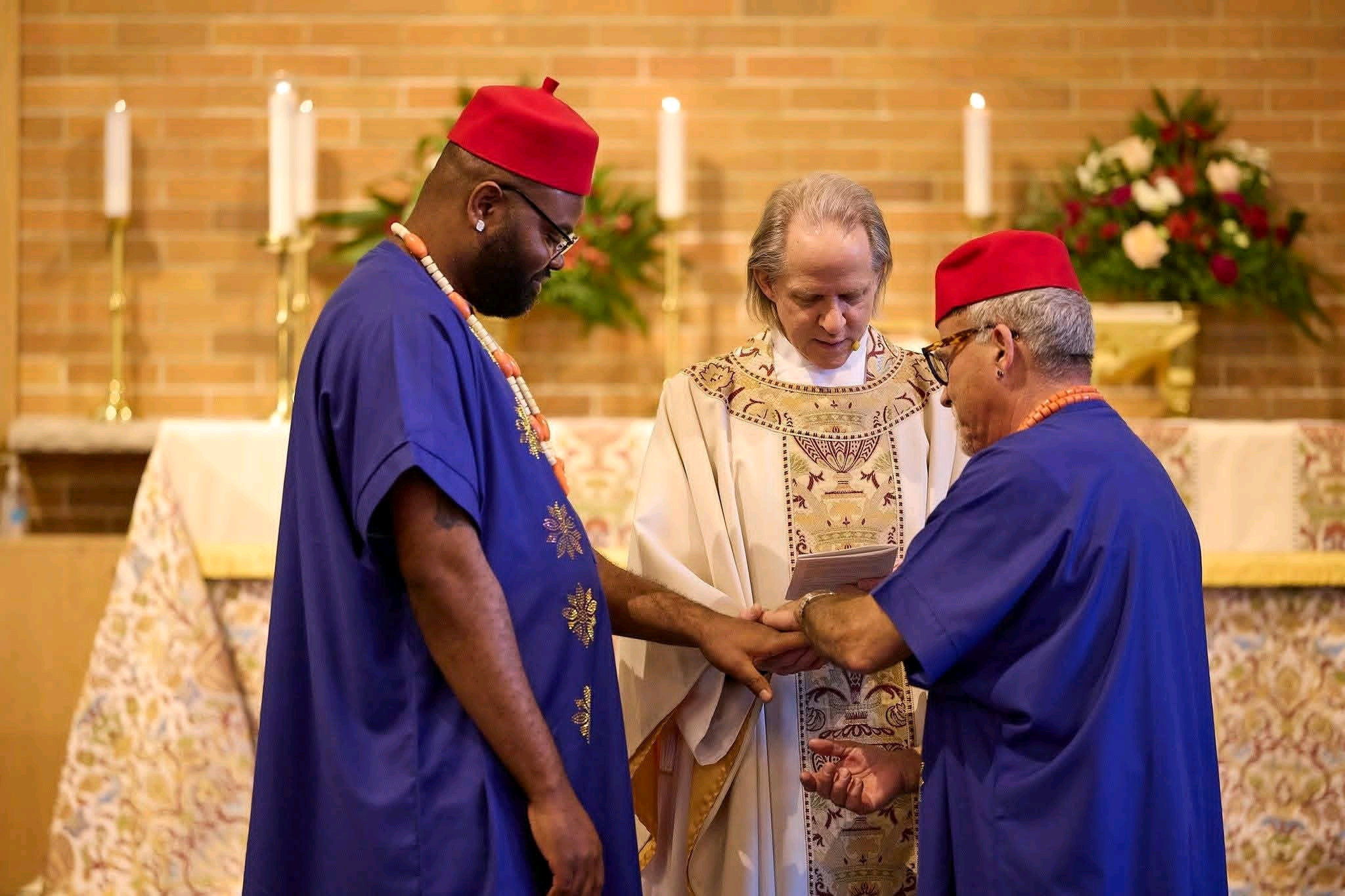 Drama as Nigerian Gay lovers get married. 