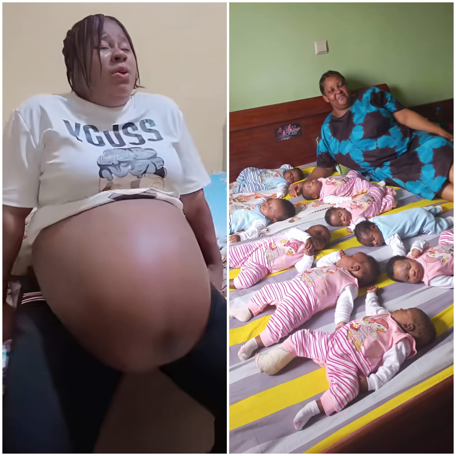 Jubilation as woman gives birth to Nine Babies.