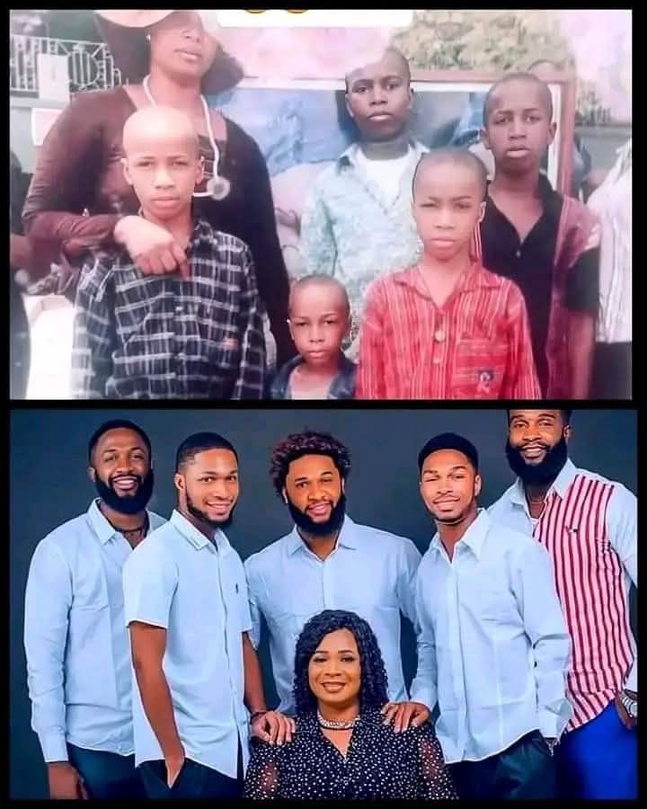 Nigerian Single mother reveals how she raised her five sons.