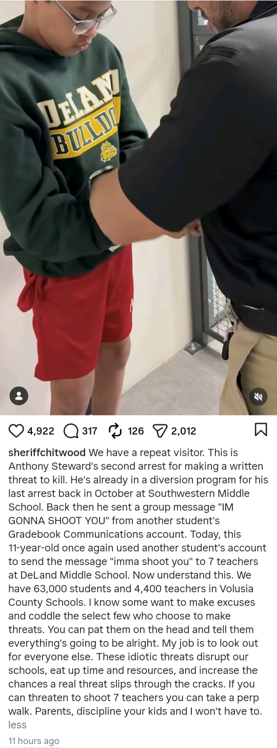 Why 11 year old boy was Arrested. 