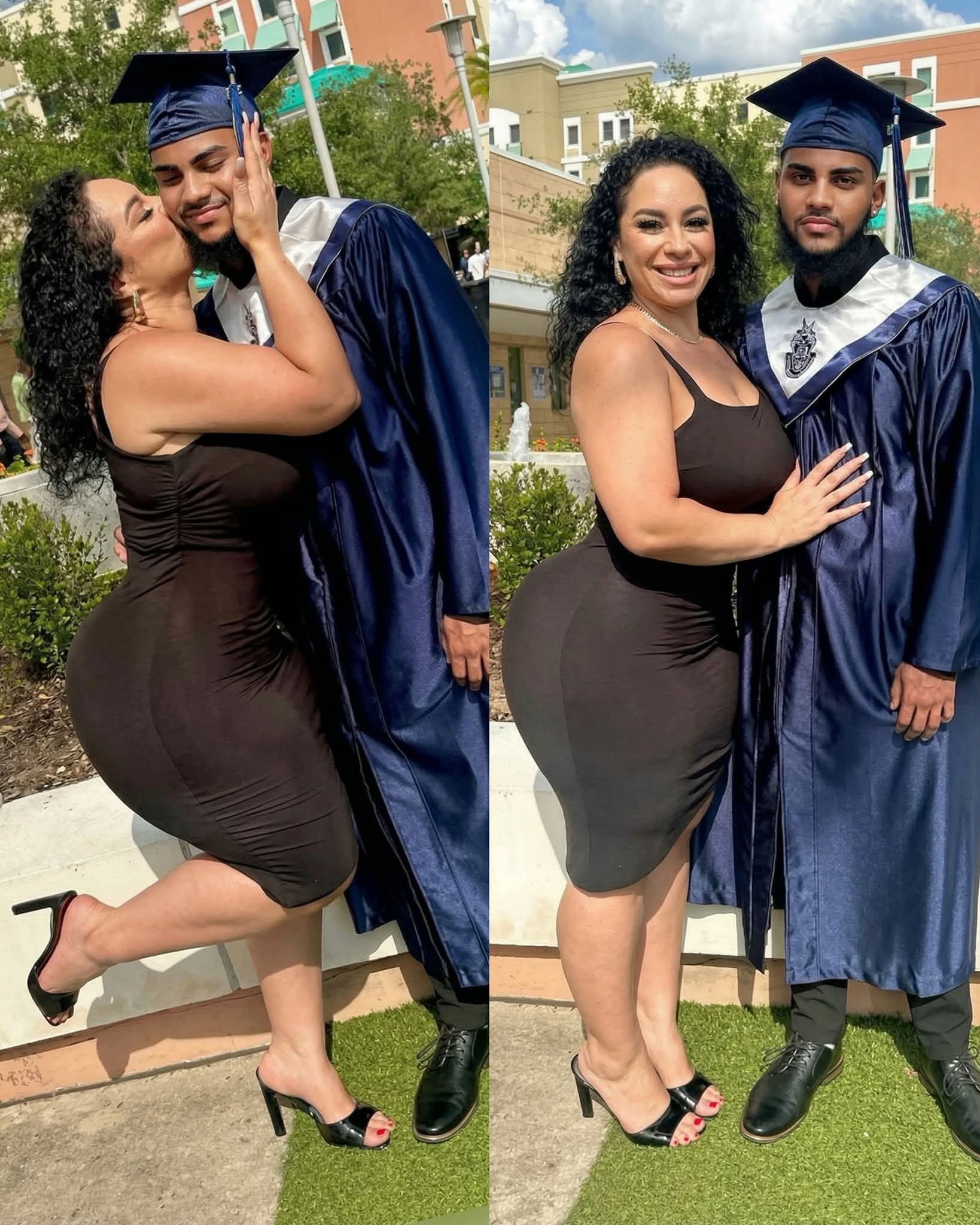 Pretty Mother celebrates her son.