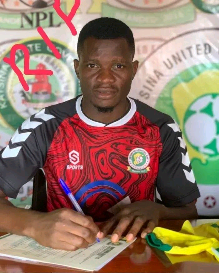 Sad: Nigerian young footballer dies during training. 